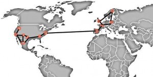 Map Representing Content Delivery Networks (CDN)